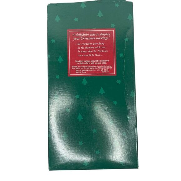 Barbie Christmas Stocking Hanger 1995 VIntage Hallmark Mattel - Picture 5 of 7